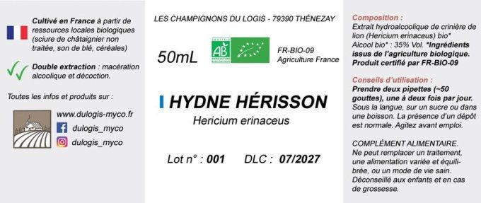 Lion's mane bio - Teinture 50mL