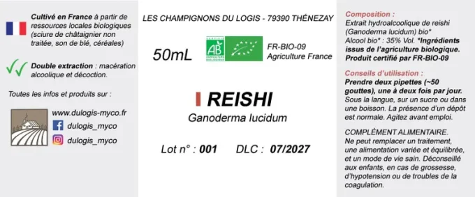 Reishi bio - Teinture 50mL